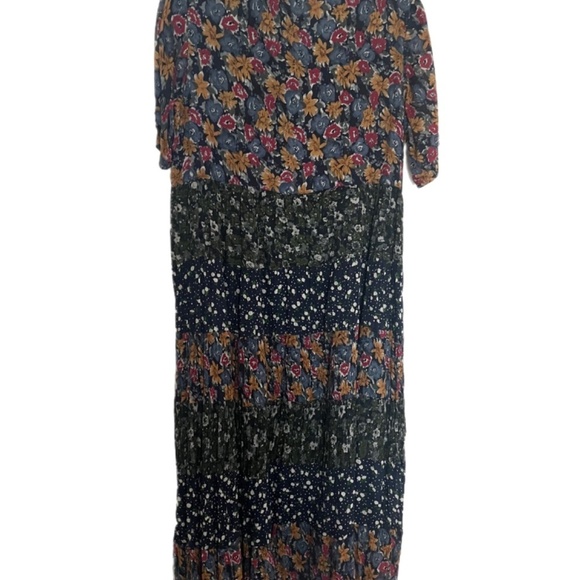 LaCera Comfortwear Coastal granny Boho mix media maxi beach dress Y2K - Picture 3 of 3